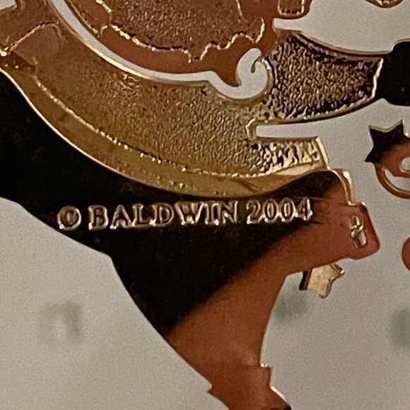 MAGICAL SANTA 77134.010 2004 Baldwin Brass 24Kt Gold Finished Brass Ornament VTG - Picture 5 of 8